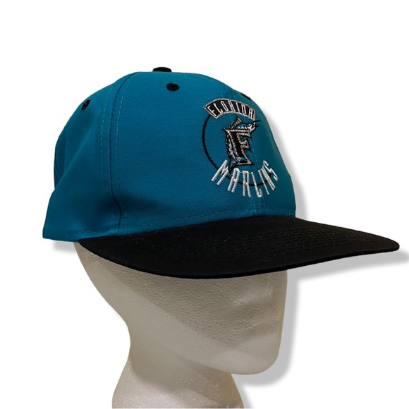 Vintage 90s Florida Marlins SnapBack Hat - Picture 2 of 3